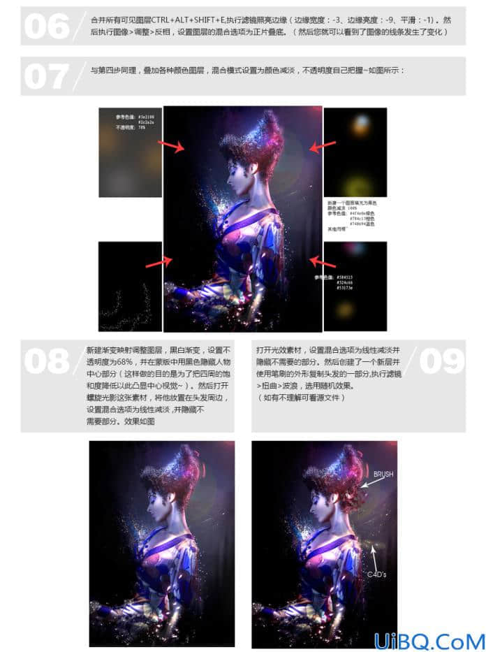 photoshop给照片添加漂亮的光影粒子效果
