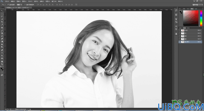 利用photoshop通道工具快速抠出美女人像头发丝，Photoshop抠头发教程实