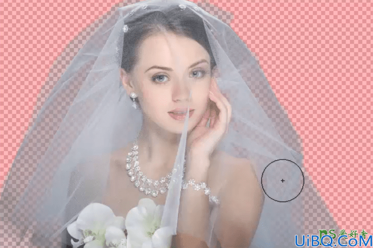 学习用Photoshop抠半透明效果的人像婚纱照，学习半透明全透明物体怎么抠