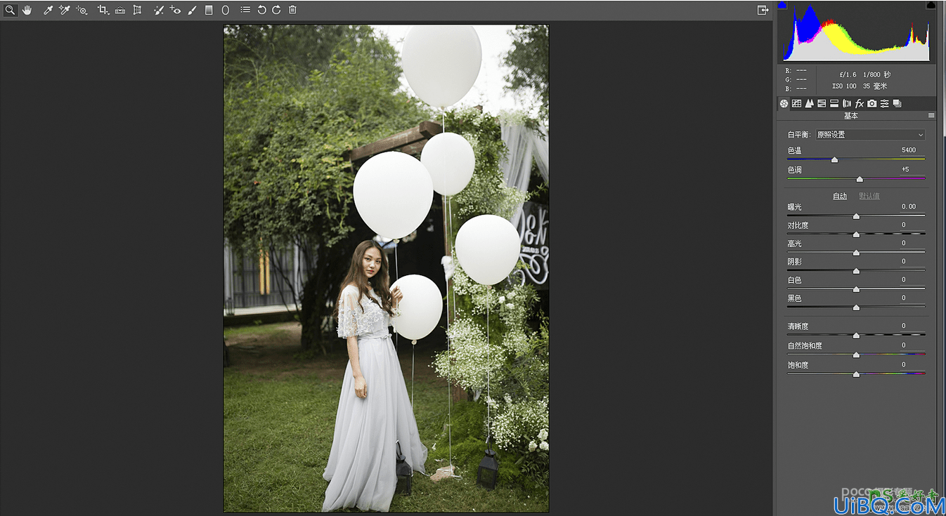 学习用photoshop胶片滤镜给漂亮的婚纱照女生调出古典胶片效果