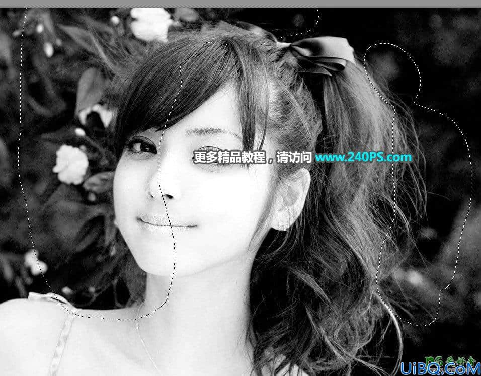 Photoshop美女人像抠图实例：用抽出滤镜和通道工具完美抠出长发美女照片