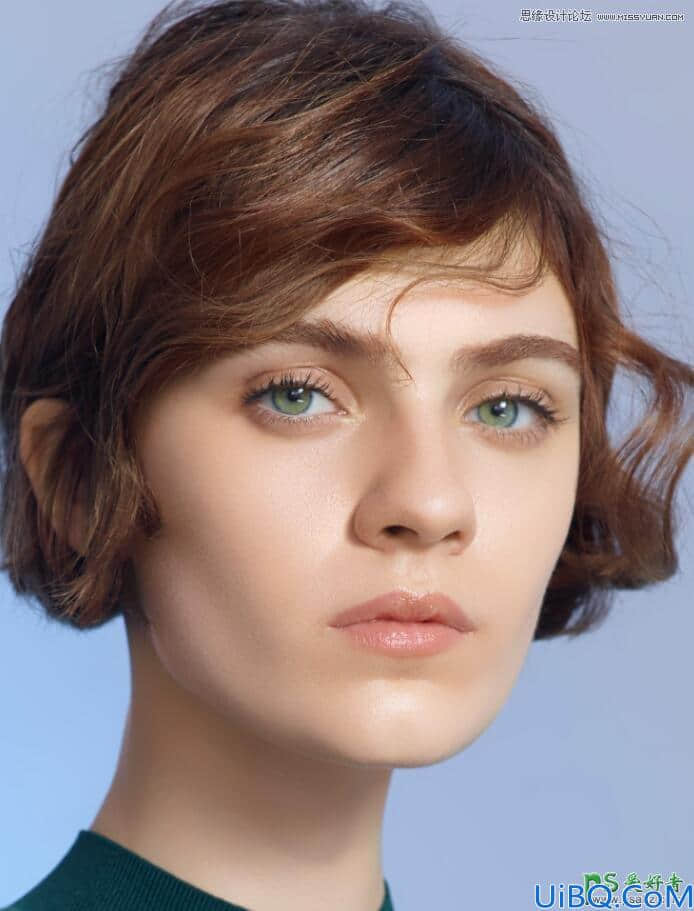 Photoshop磨皮精修教程：学习用高低频技术给欧美女性人像进行美化精修。
