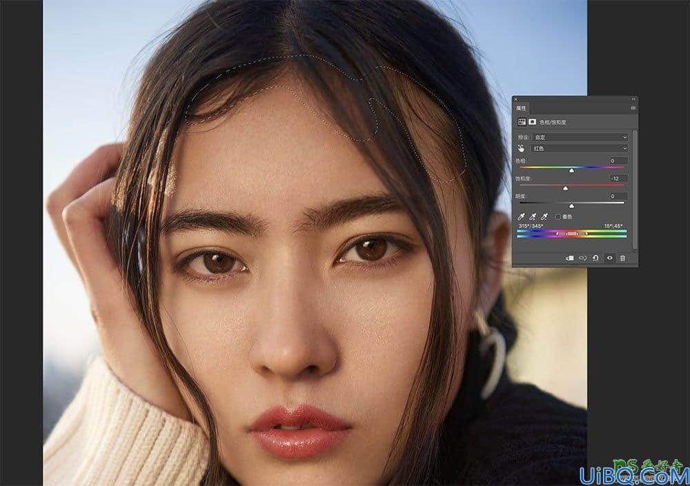 Photoshop磨皮美容教程：给性感女生照片进行磨皮处理并后期把肤色调均匀