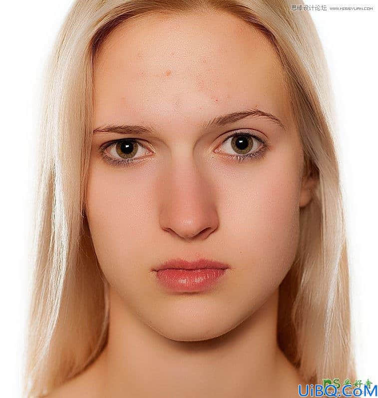 Photoshop祛痘磨皮教程：学习给欧美少女人像后期精修磨皮、祛痘、青春痘
