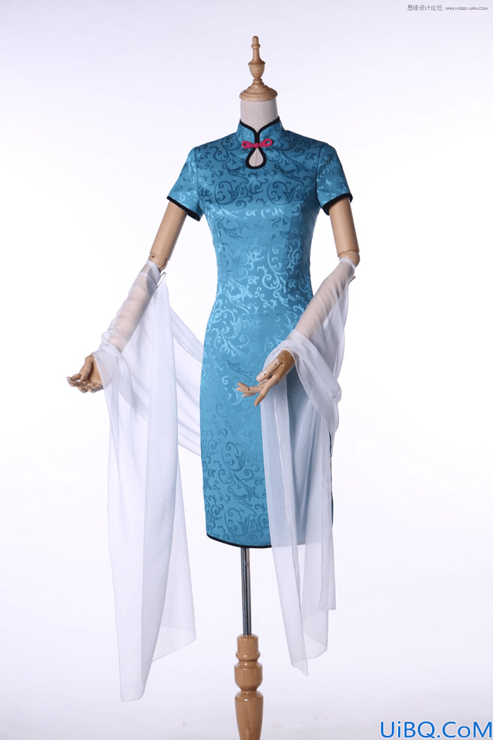 Photoshop巧用调整边缘工具和通道抠旗袍和飘纱