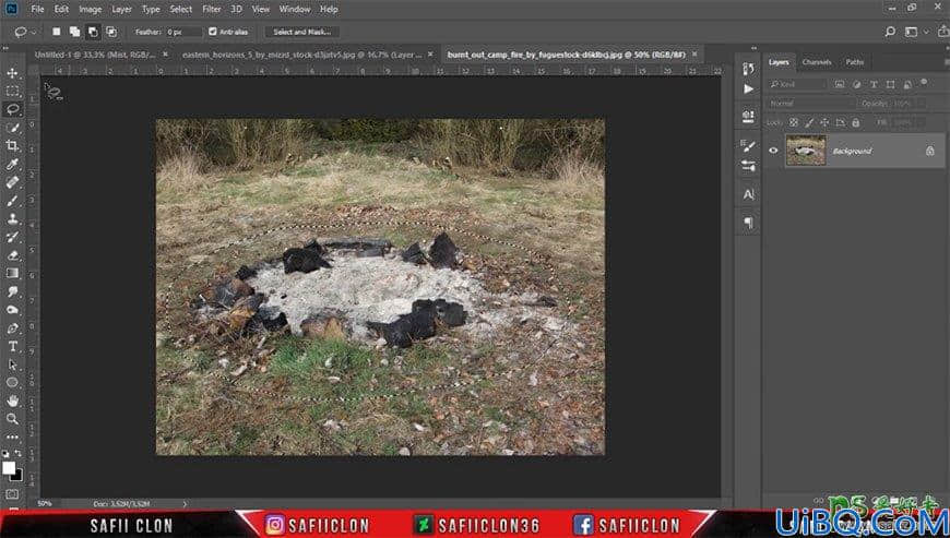 Photoshop唯美合成教程：创意打造女道长站在梦幻仙境般的山上场景。