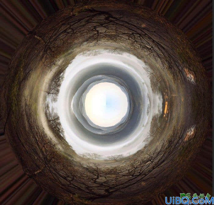 特效Photoshop照片制作实例：利用极坐标滤镜制作地球全景图片。