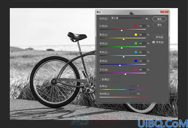 Photoshop工具教程：学习“黑白”命令在图片处理过程中的运用。
