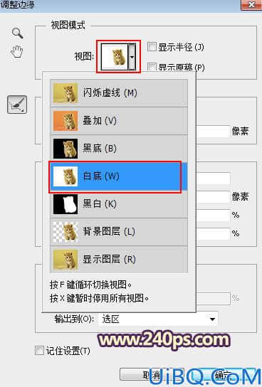 利用调整边缘抠出可爱的小猫