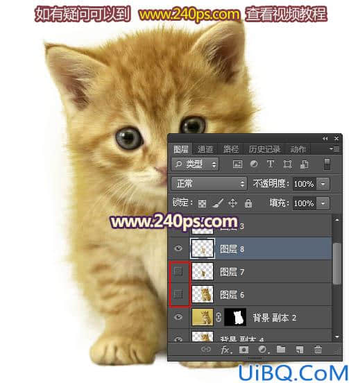利用调整边缘抠出可爱的小猫