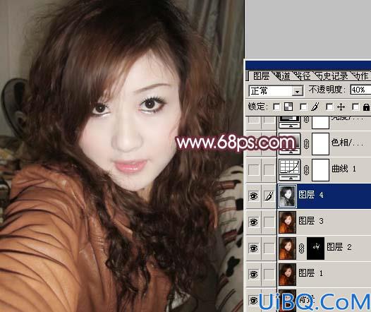 Photoshop调出偏暗人物的光亮粉色调