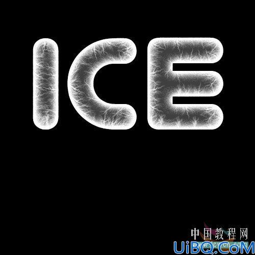 Photoshop制作柔美的雪花字