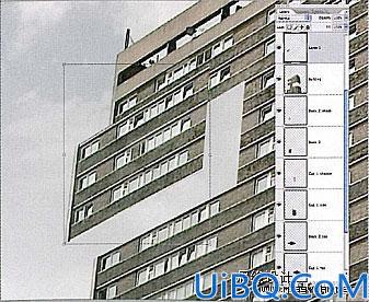 Photoshop把楼房拆分成方块效果