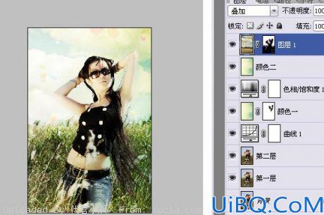 Photoshop调出美女照片颓废的青黄色