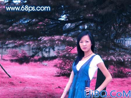 Photoshop快速调出人物照片的粉紫色