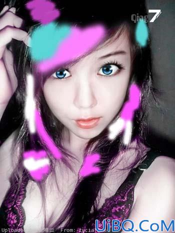 Photoshop给人物加上时尚彩色发色