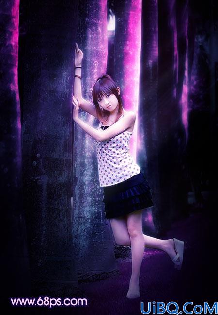 Photoshop调出照片动人的梦幻紫色调