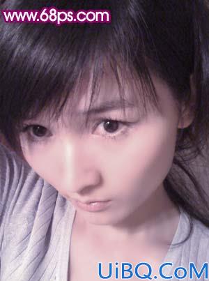 Photoshop调出漂亮MM的光亮紫灰色