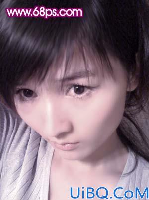 Photoshop调出漂亮MM的光亮紫灰色