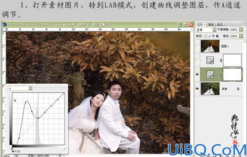 Lab模式下快速调整照片的金色调