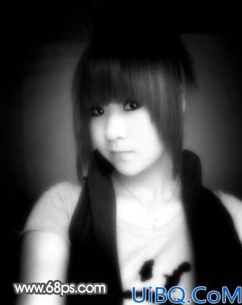 Photoshop制作柔美的黑白签名效果