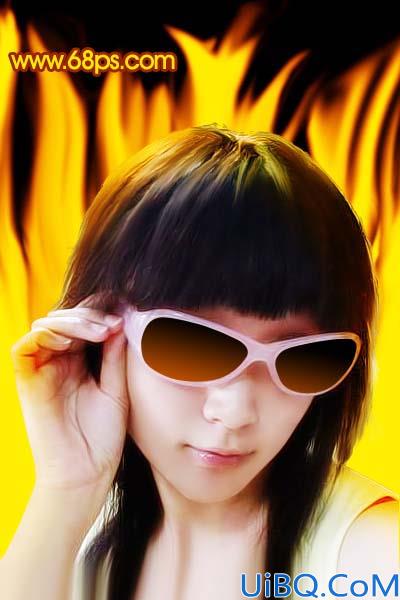 Photoshop打造烈焰美女效果