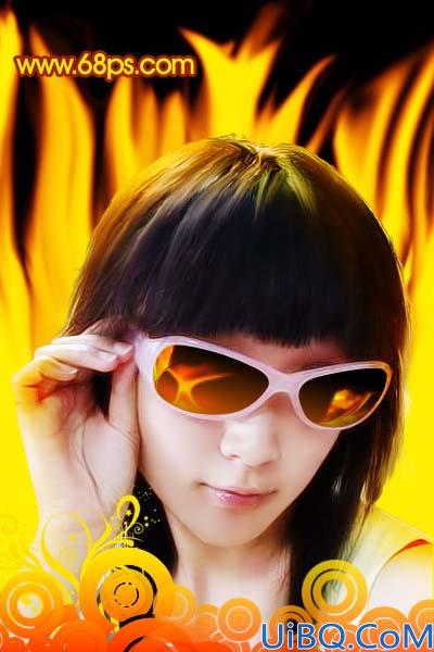 Photoshop打造烈焰美女效果
