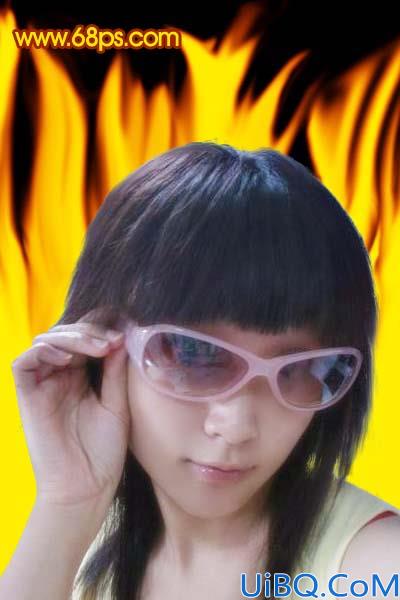 Photoshop打造烈焰美女效果