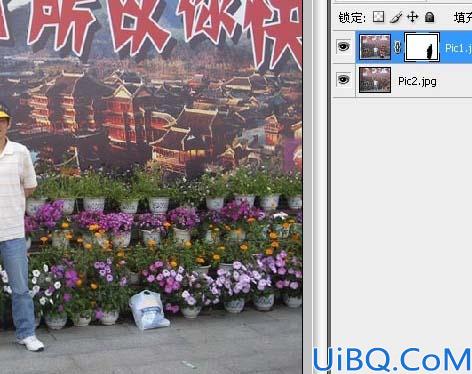 Photoshop快速移除照片中的遮挡物