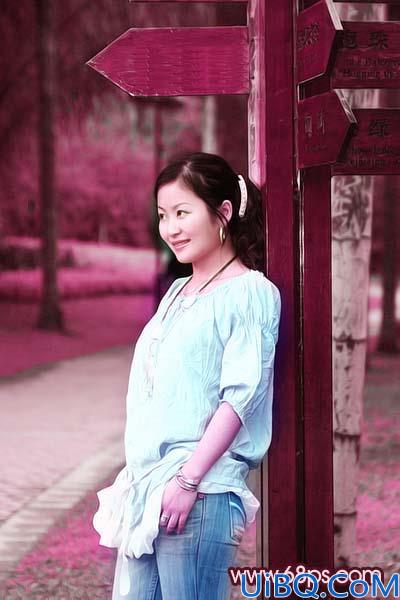 Photoshop打造一种甜美紫褐色效果