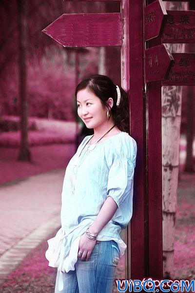 Photoshop打造一种甜美紫褐色效果