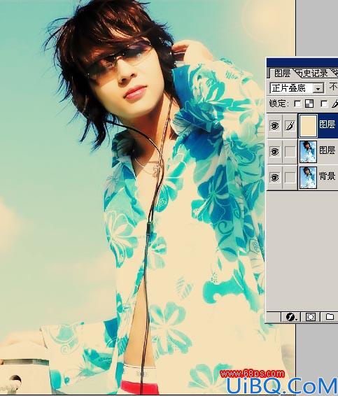 Photoshop简单制作泛黄色调效果