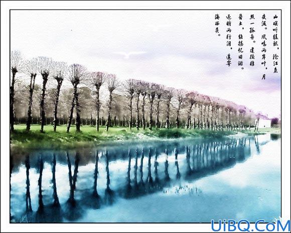 Photoshop打造水彩风景画效果