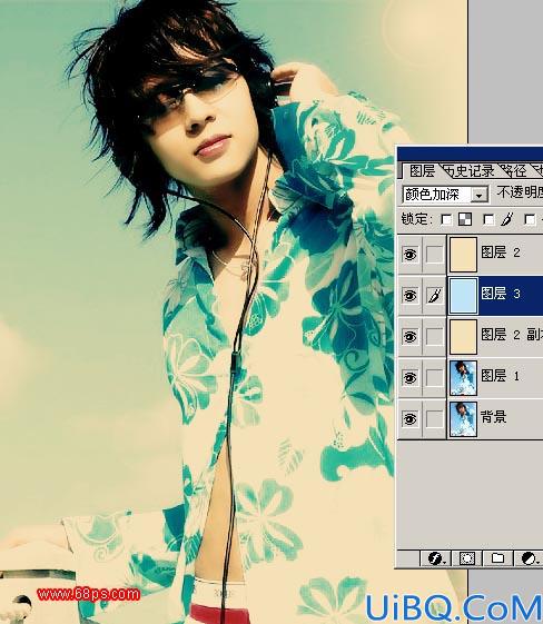 Photoshop简单制作泛黄色调效果