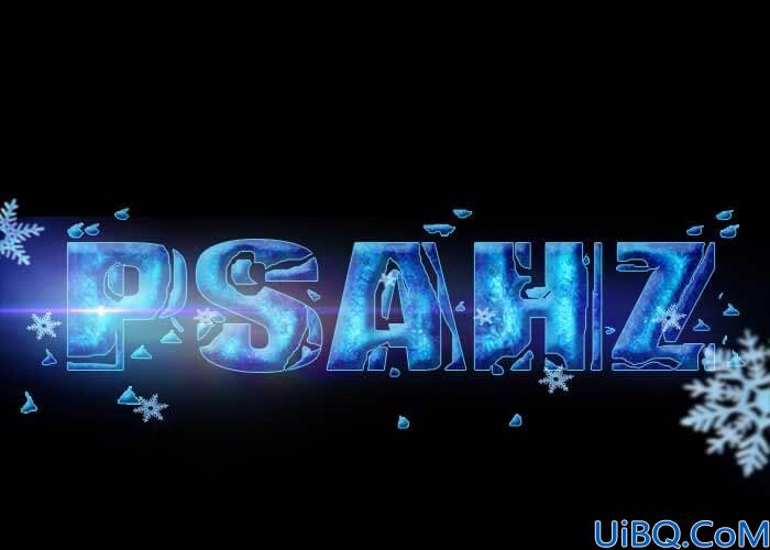 Photoshop冰雪字设计：利用图层样式及冰雪素材图制作浮雕质感的冰雪文字