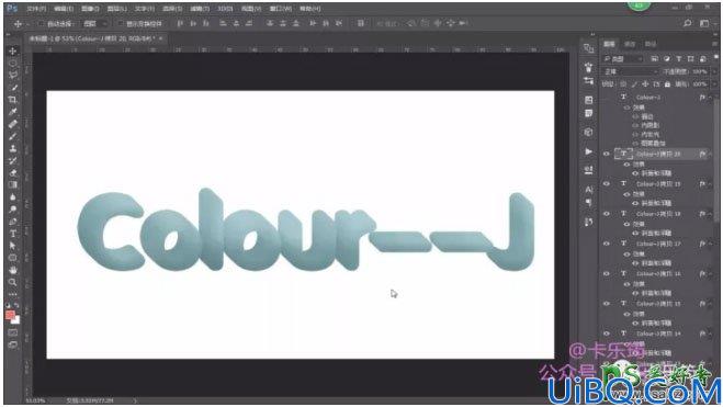 Photoshop文字特效教程：利用图层样式制作漂亮的斜纹浮雕立体字效。