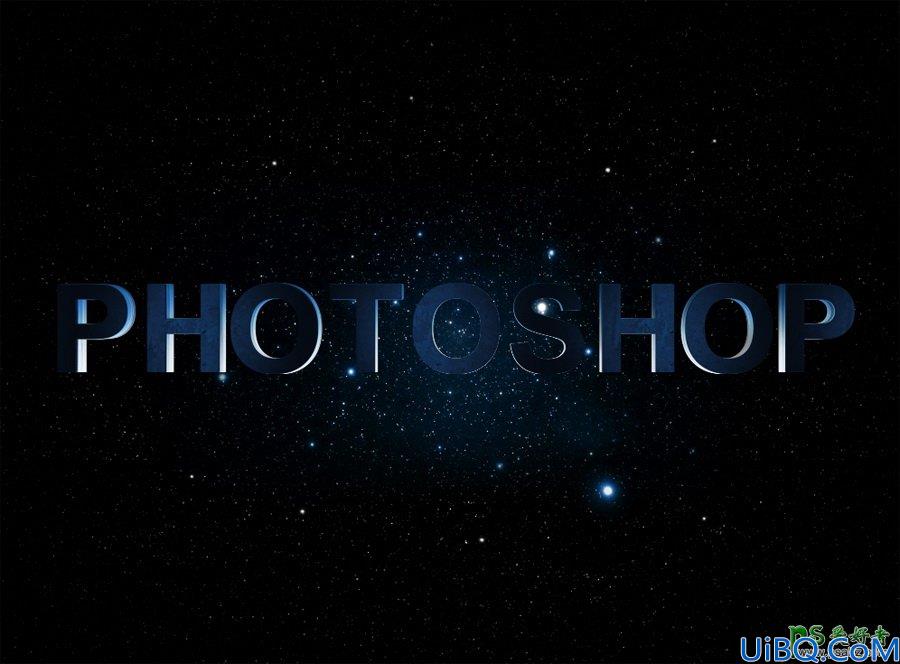 Photoshop设计大气的电影主题风格的3D立体艺术字，3D金属艺术字