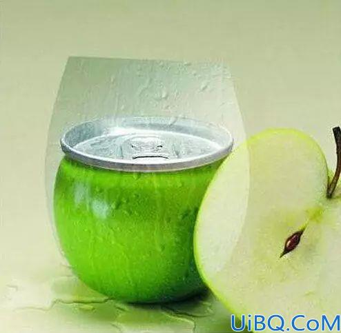 创意合成，用Photoshop合成一个青苹果易拉罐