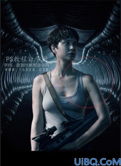 场景合成，用Photoshop合成电影《异形契约》暗黑魔幻场合