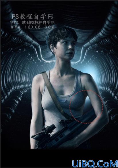 场景合成，用Photoshop合成电影《异形契约》暗黑魔幻场合