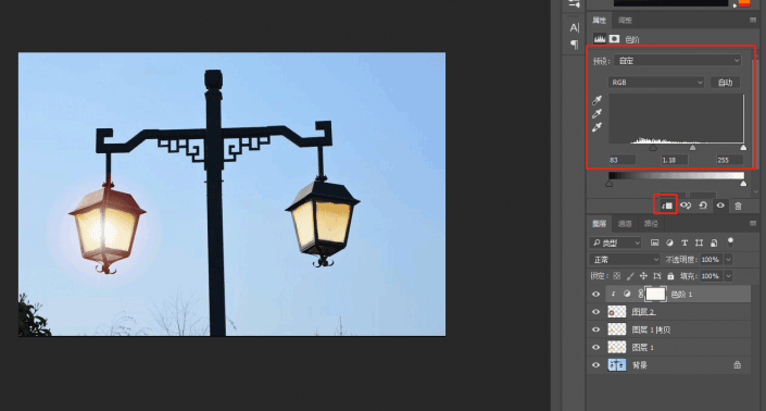 照片合成，用Photoshop合成逼真的路灯灯光效果