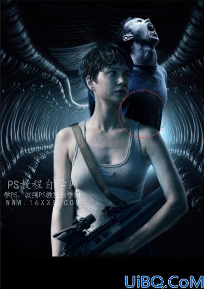 场景合成，用Photoshop合成电影《异形契约》暗黑魔幻场合