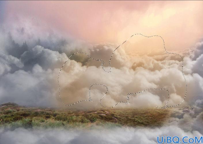 童话场景，合成鲸鱼城堡童话场景