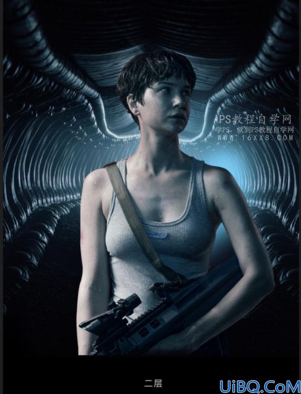 场景合成，用Photoshop合成电影《异形契约》暗黑魔幻场合