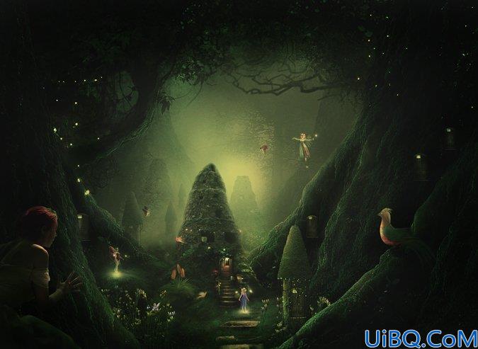 后期合成，用Photoshop合成一个童话森林场景