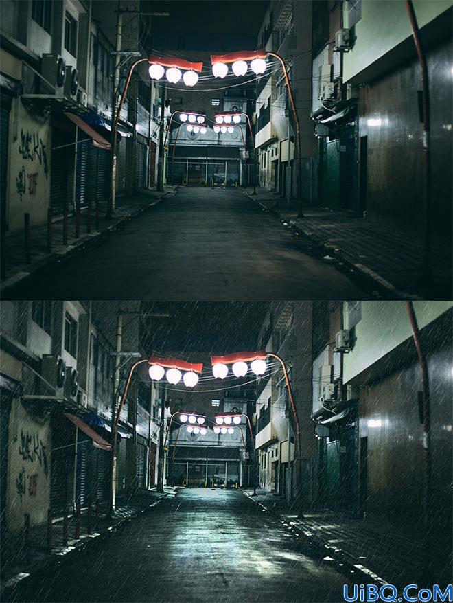 下雨效果，用Photoshop后期还你一场完美浪漫大雨