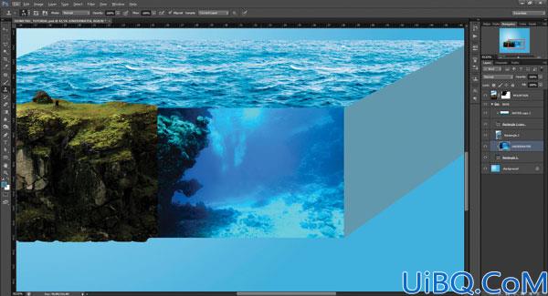 场景合成，在Photoshop中合成一个微缩水族馆