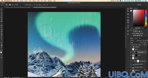 图片合成，用Photoshop做逼真漂亮的北极光彩色效果照片