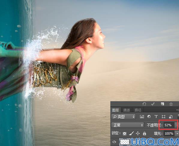 照片合成，用Photoshop合成少女穿越沙漠照片