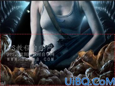 场景合成，用Photoshop合成电影《异形契约》暗黑魔幻场合